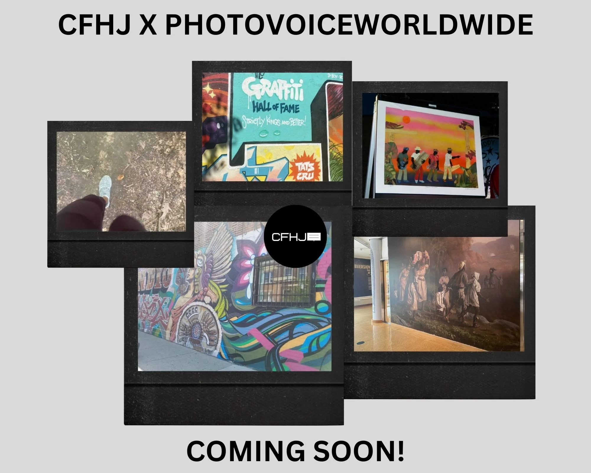  Above: Images I took during my travels (from left to right clockwise: hiking trip, Graffiti Hall of Fame in New York, Black Folk Art in Chicago, Subversion & The Art of Slavery Abolition at the Schomburg Center in NYC, Graffiti art in Chicago) 