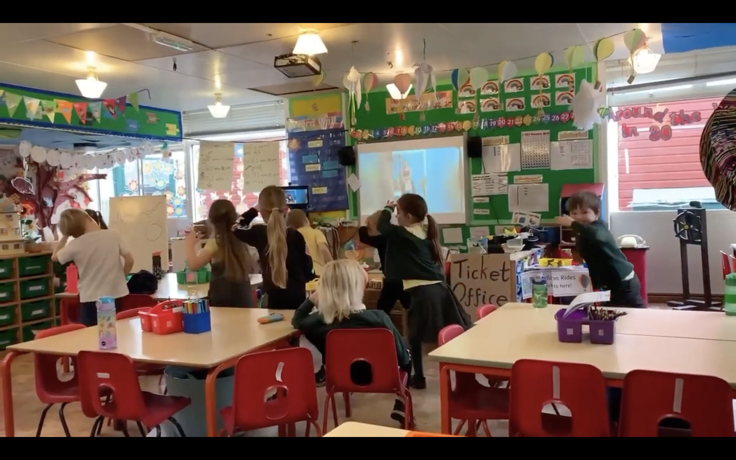 Young learners in Nottingham enjoying online dance workshops with LW Arts - ‘Back in the Groove!’ 