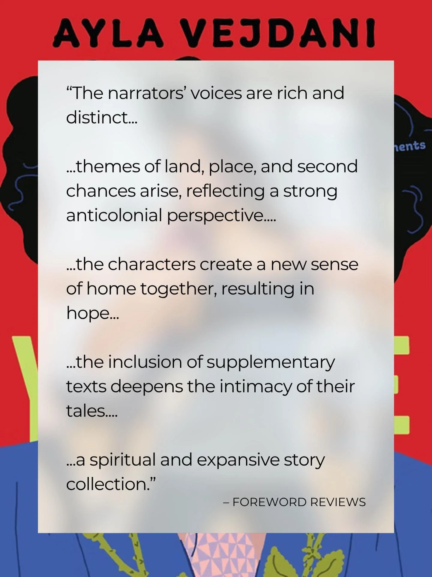 &ldquo;&hellip;spiritual and expansive&hellip;&rdquo; 🫠

Feels so delicious to read. What a blessing to have people read the stories and understand them. 

Thank you for the thoughtful review. 🌹

Reviewed by&nbsp;Violet Glenn for Foreword Reviews.
