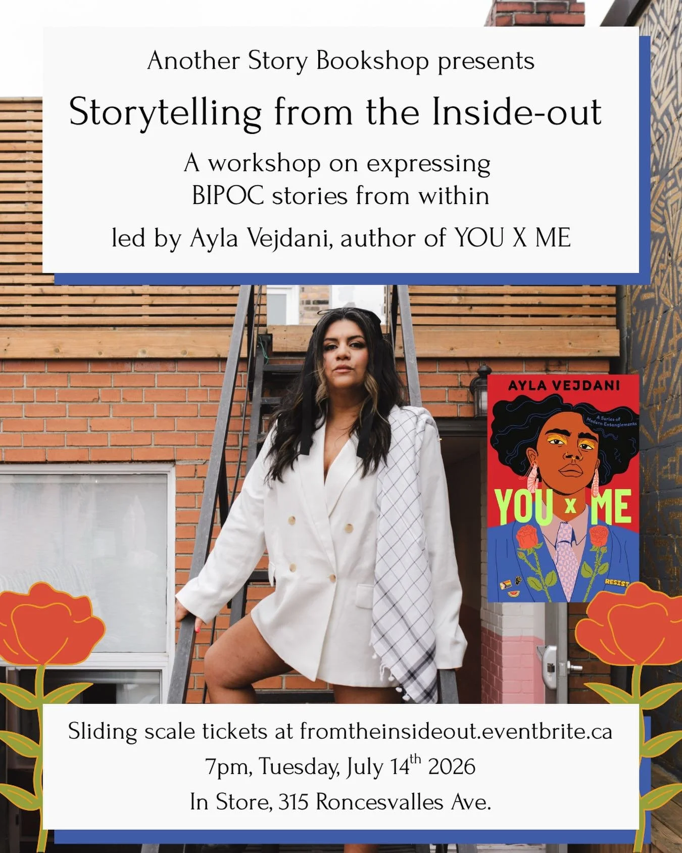 Join us on July 14 at 7pm @anotherstorybookshop for:

Storytelling from the Inside-out: 
Workshop on expressing BIPOC stories from within
by @ayla.author 

This workshop focuses on embracing personal narratives and cultivating wholeness as acts of re