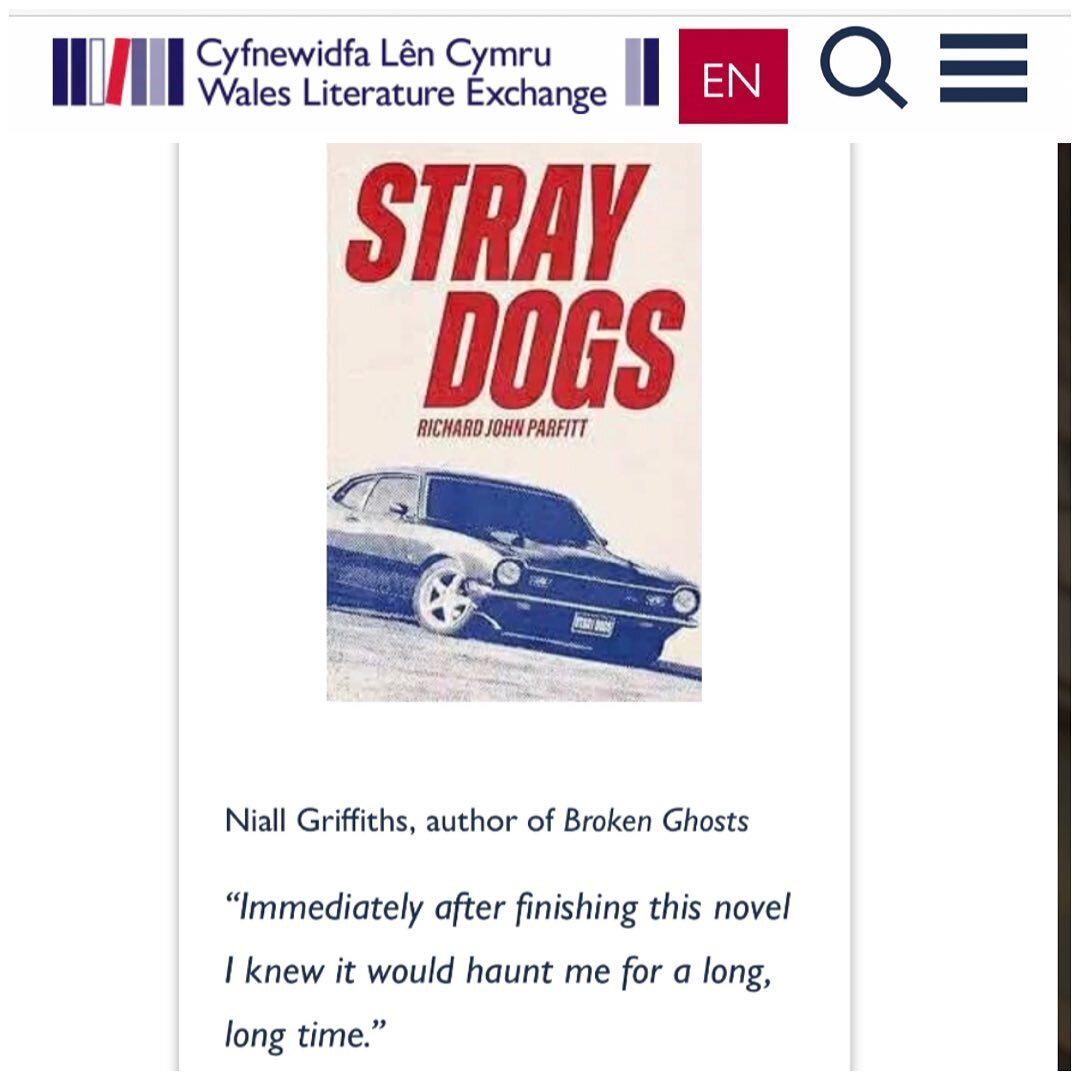 Congratulations to author @parfittrj and his novel STRAY DOGS selected by the Welsh Literature Exchange for their 2023 Bookshelf! If you&rsquo;re looking for a page-turning-thrill-ride, this is the book for you! 
#richardjparfitt @parfittrj #straydog