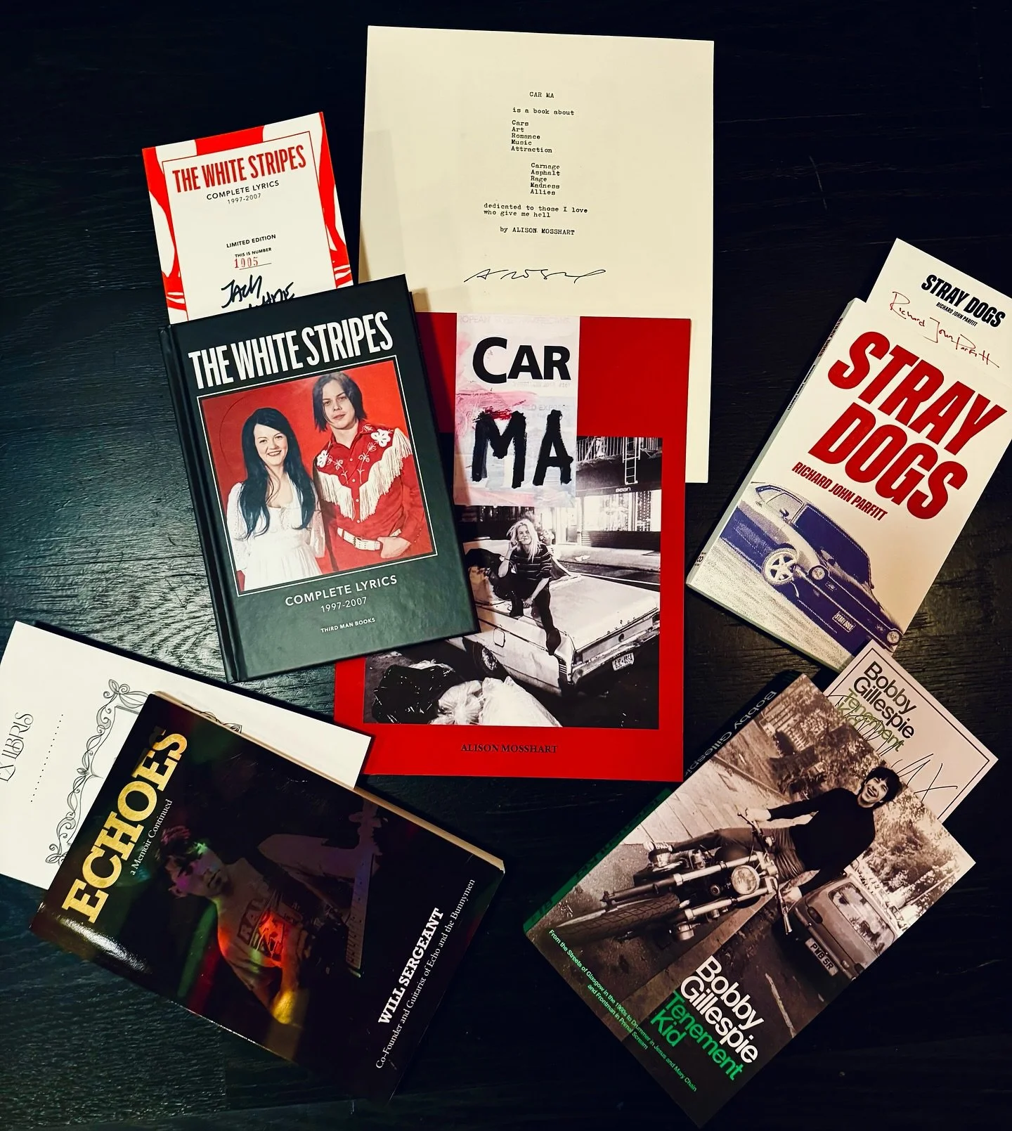Third Man Books will be giving away (bookplate) signed books by #JackWhite, #AlisonMosshart, #WillSergeant, #BobbyGillespie, and #RichardParfit  to attendees at the  event Sunday the 6th of July benefiting @bookmarkreading! Join Third Man Books and @