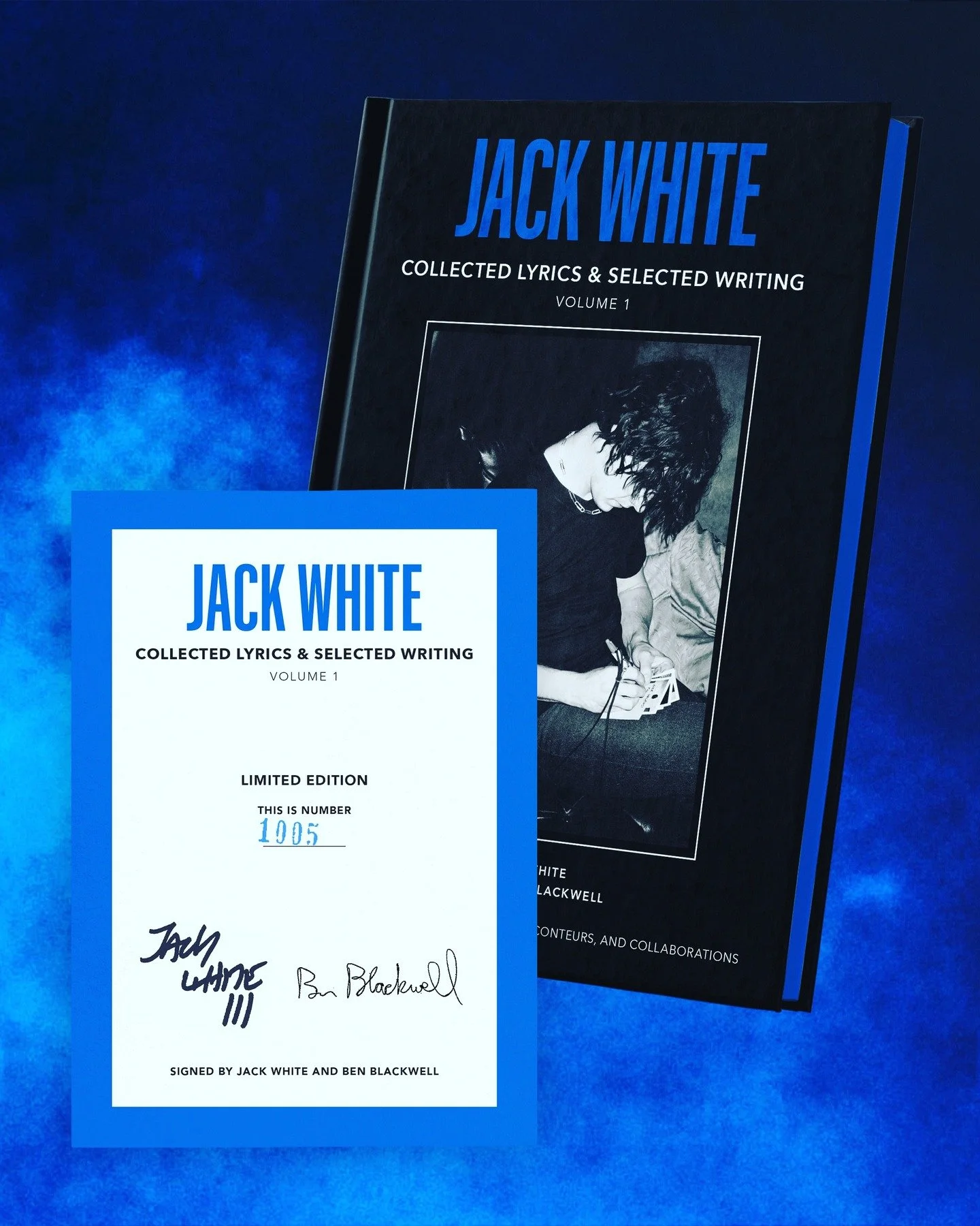 For Third Man&rsquo;s Black Friday sale beginning today, Third Man Books is happy to make a limited number of signed-- @officialjackwhite and @official_ben_blackwell -- bookplate, special edition Jack White Collected Lyrics books available for purcha