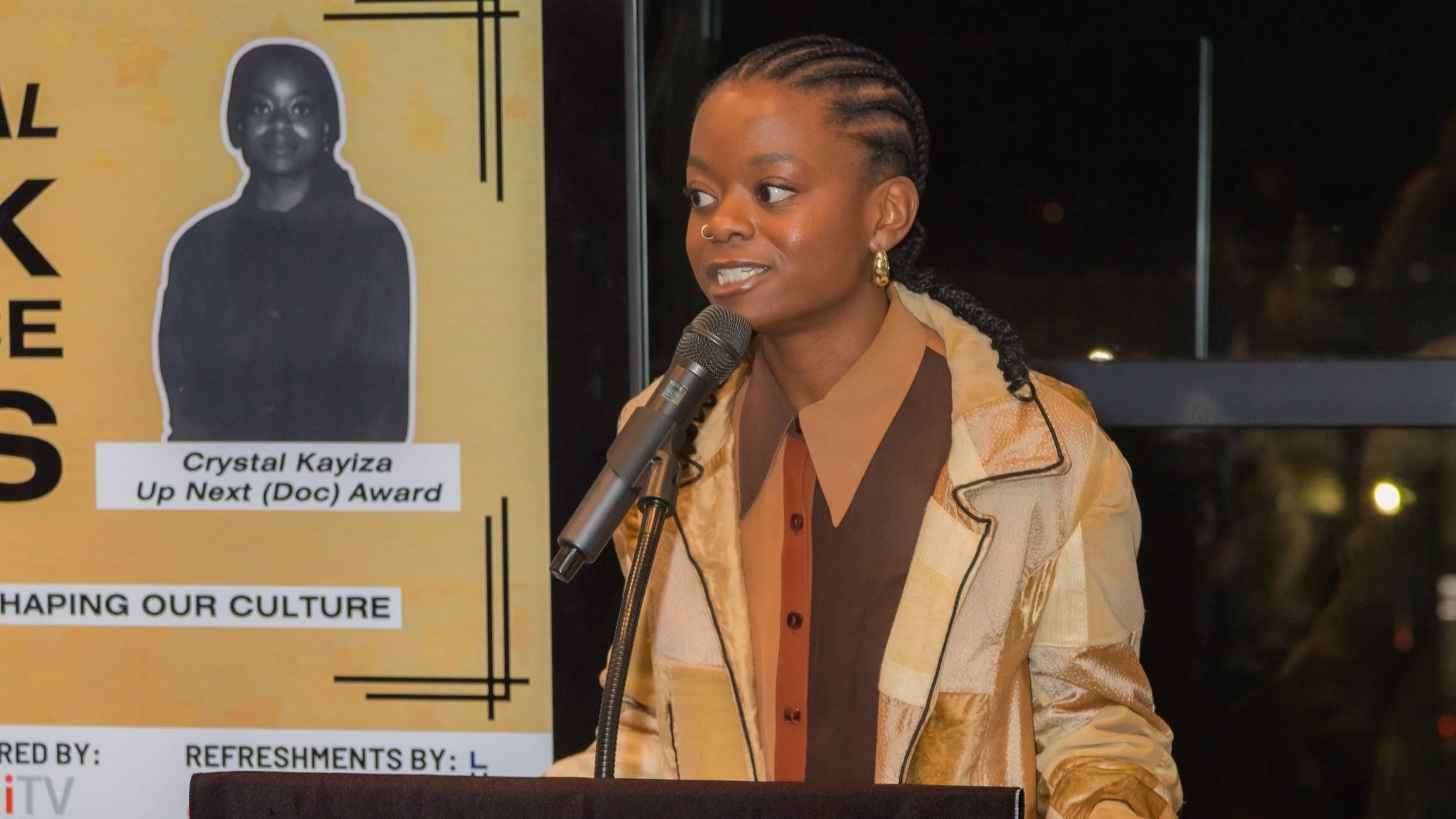 Crystal Kayiza recipient of the Up Next Documentary Award. Presented by The Gotham