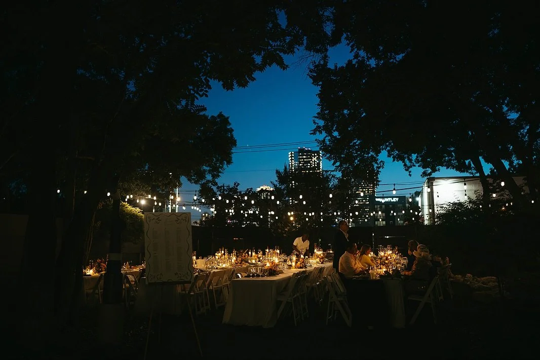 The garden just glows after dark 🖤✨
&bull; 
&bull; 
&bull; 
📸 @stephanierosephoto @yoderand.co 
&bull; 
&bull; 
@artspace111 
#dfwvenues #texaswedding #underthestars