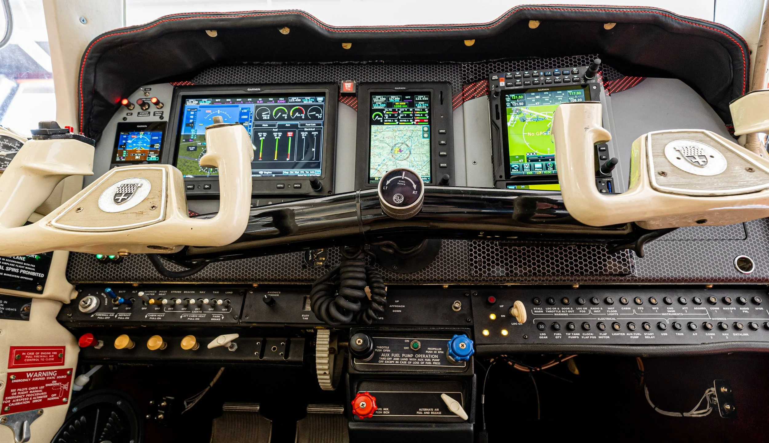 Avionics Upgrade on a 1981 Beechcraft Bonanza performed at the Synergy Flight Center Authorized Garmin Service Center in Bloomington, IL (KBMI)