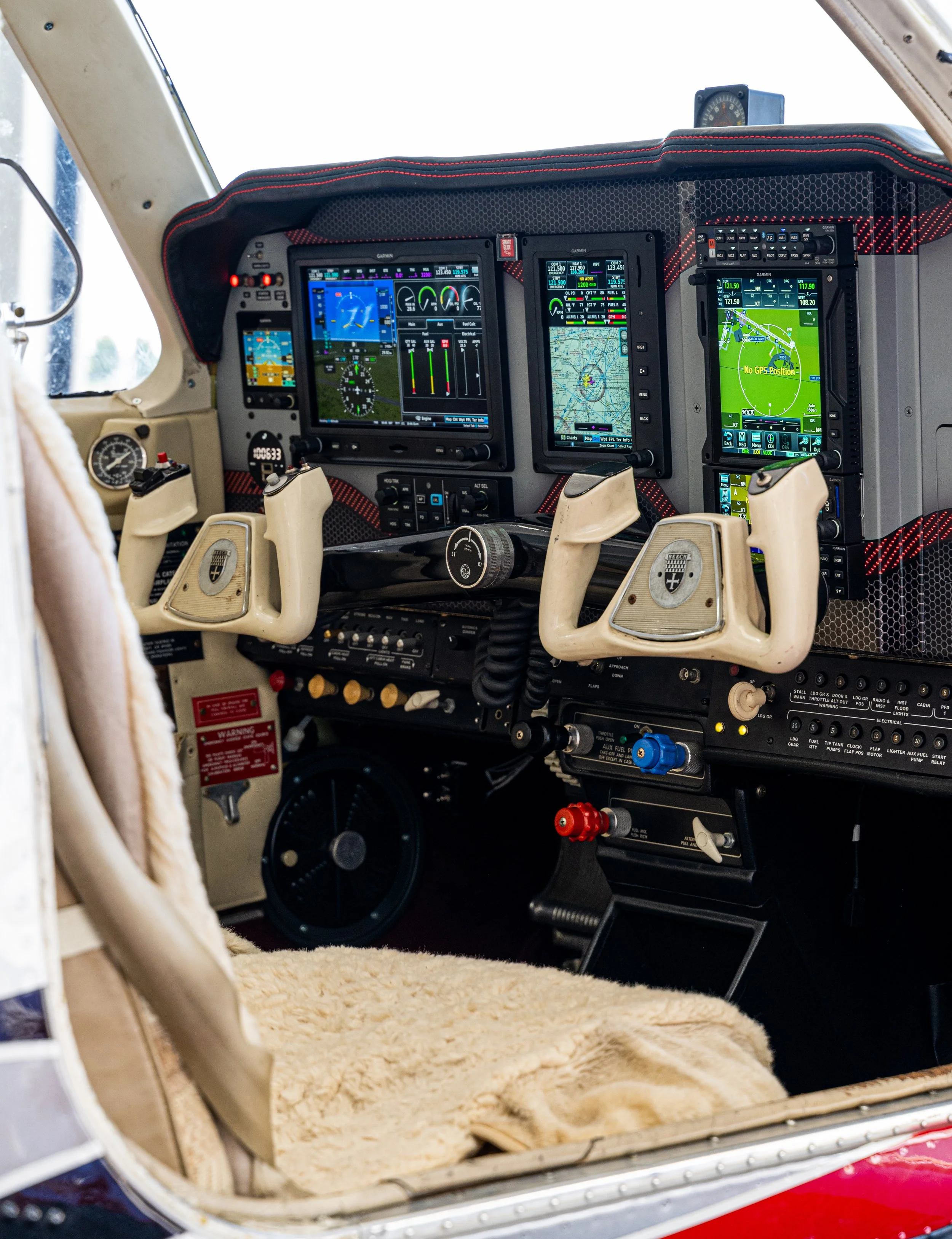 Avionics Upgrade on a 1981 Beechcraft Bonanza performed at the Synergy Flight Center Authorized Garmin Service Center in Bloomington, IL (KBMI)
