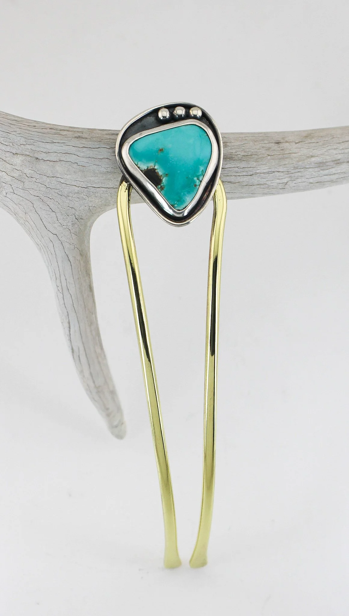 Sterling Silver Turquoise French Hair Fork