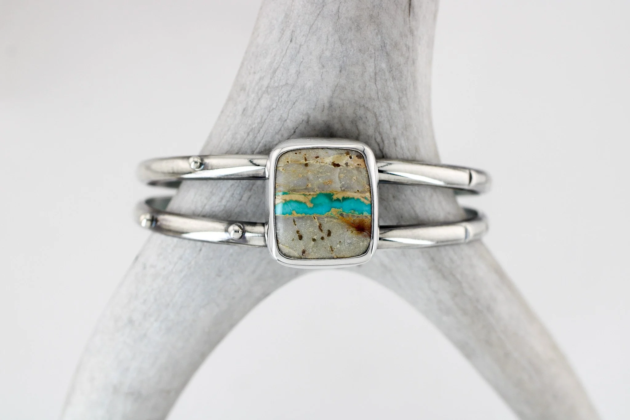 Sterling Silver Royston Turquoise Cuff Bracelet