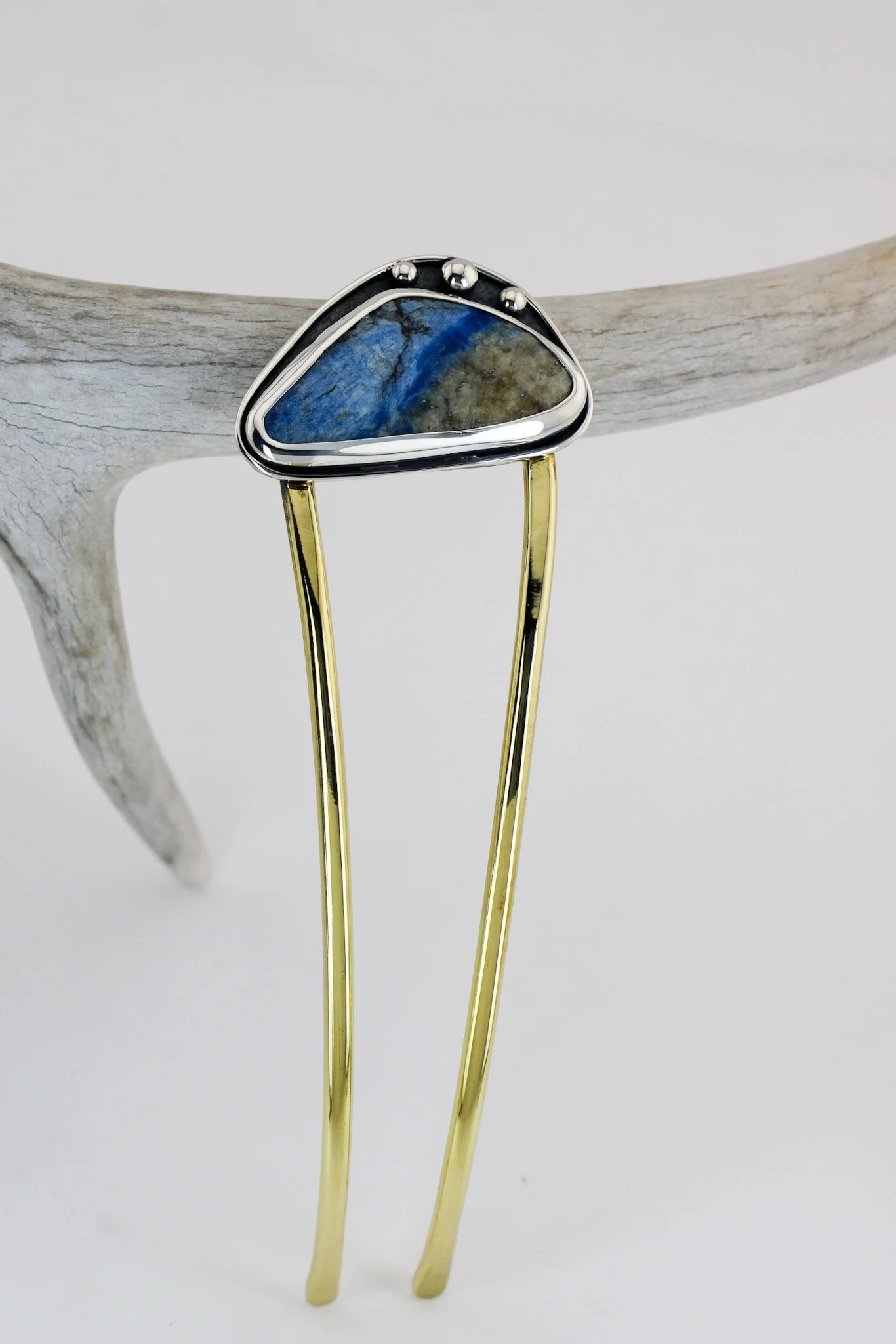 Sterling Silver Kyanite French Hair Fork