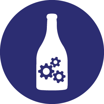 Database icon in blue circle