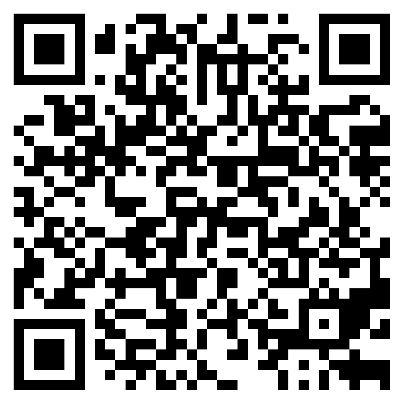 Un codice QR in bianco e nero che occupa l'intera immagine.