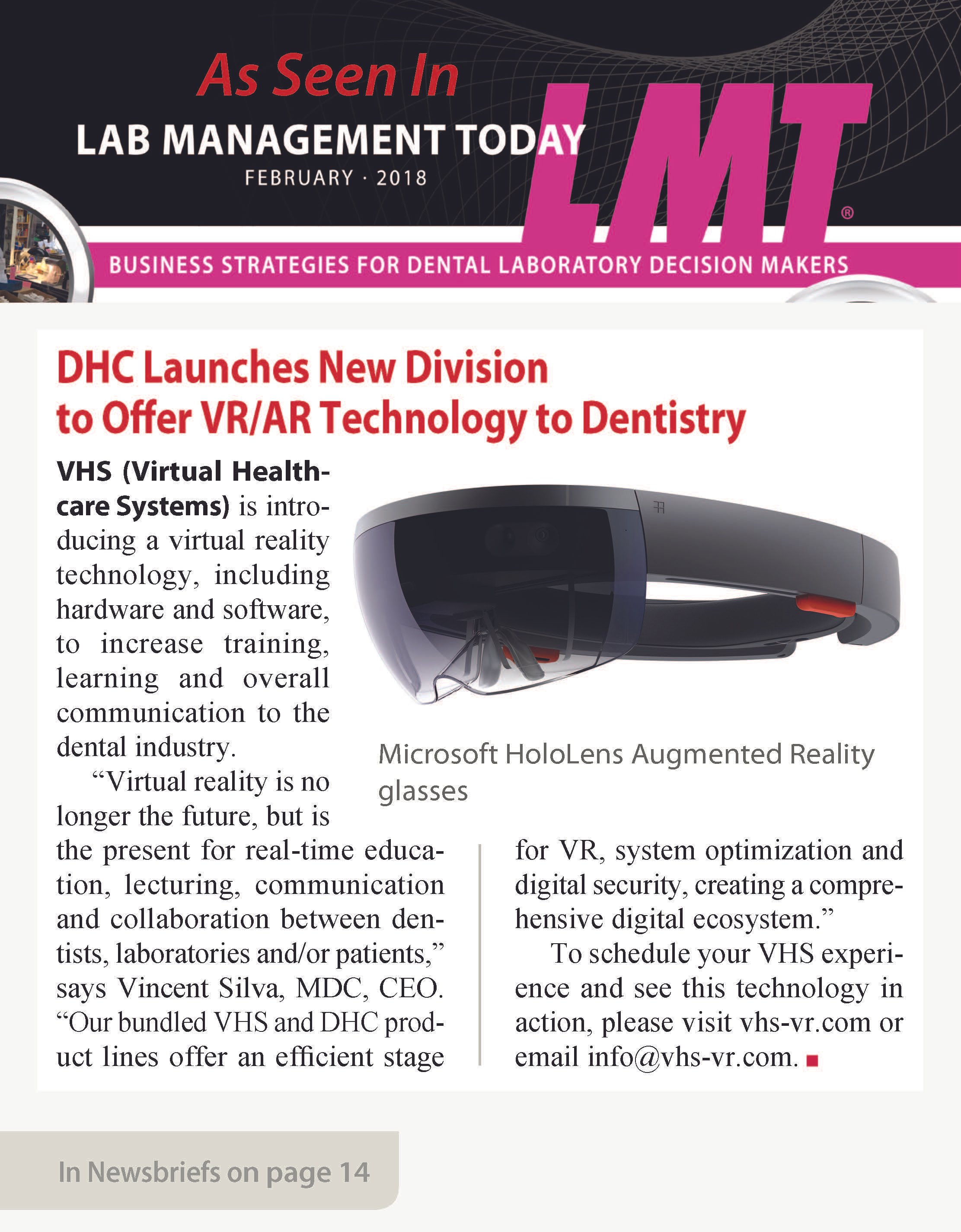 DHC's Pioneering Journey into VR/AR Technology for the Dental Industry