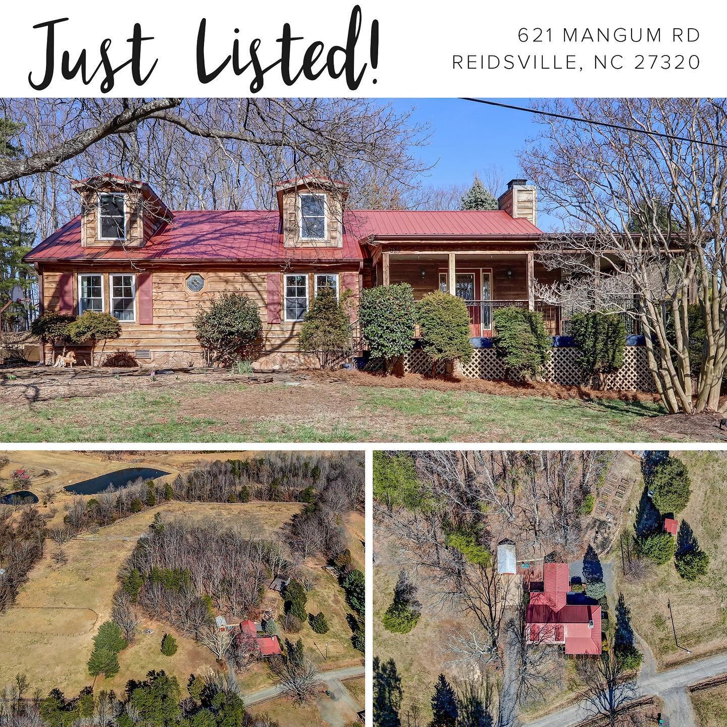 𝙅𝙪𝙨𝙩 𝙇𝙞𝙨𝙩𝙚𝙙 
Perfectly in time for Spring!🌻🌺
This 3 bedroom, 2 bath farmhouse on 12.63 acres is the outdoor enthusiast&rsquo;s sanctuary! Enjoy lounging on the wrap-around porch and take in views of the gardens with raised beds, chicken c