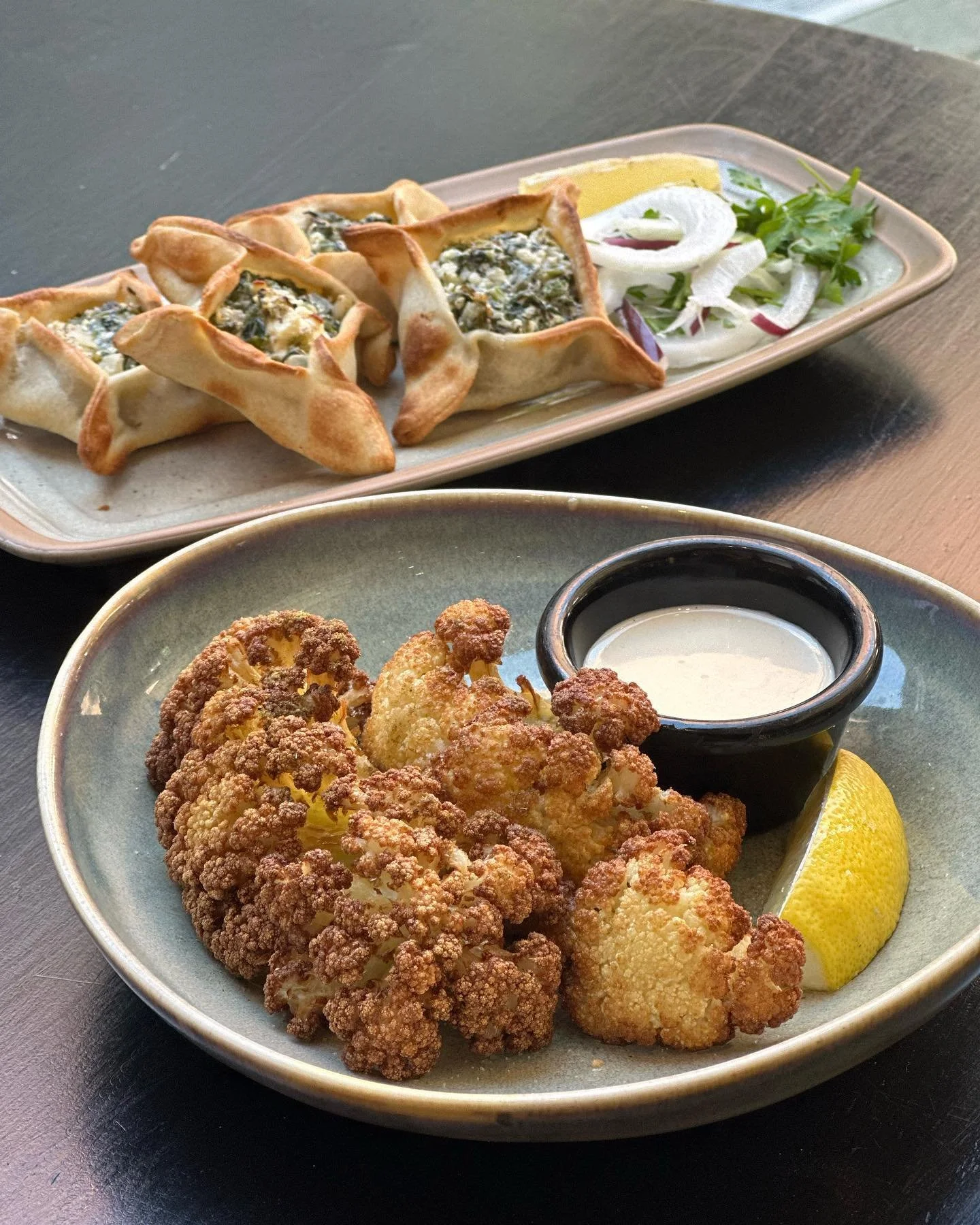 We&rsquo;ve added new items to our menu, one of Lebanon&rsquo;s favourites, &ldquo;Arnabit Mikli&rdquo;, fried cauliflower served with tahini sauce and a lovely creation &ldquo;Feta &amp; Spinach Fatayer&rdquo; yummy 😋 come and try for yourself! 

*