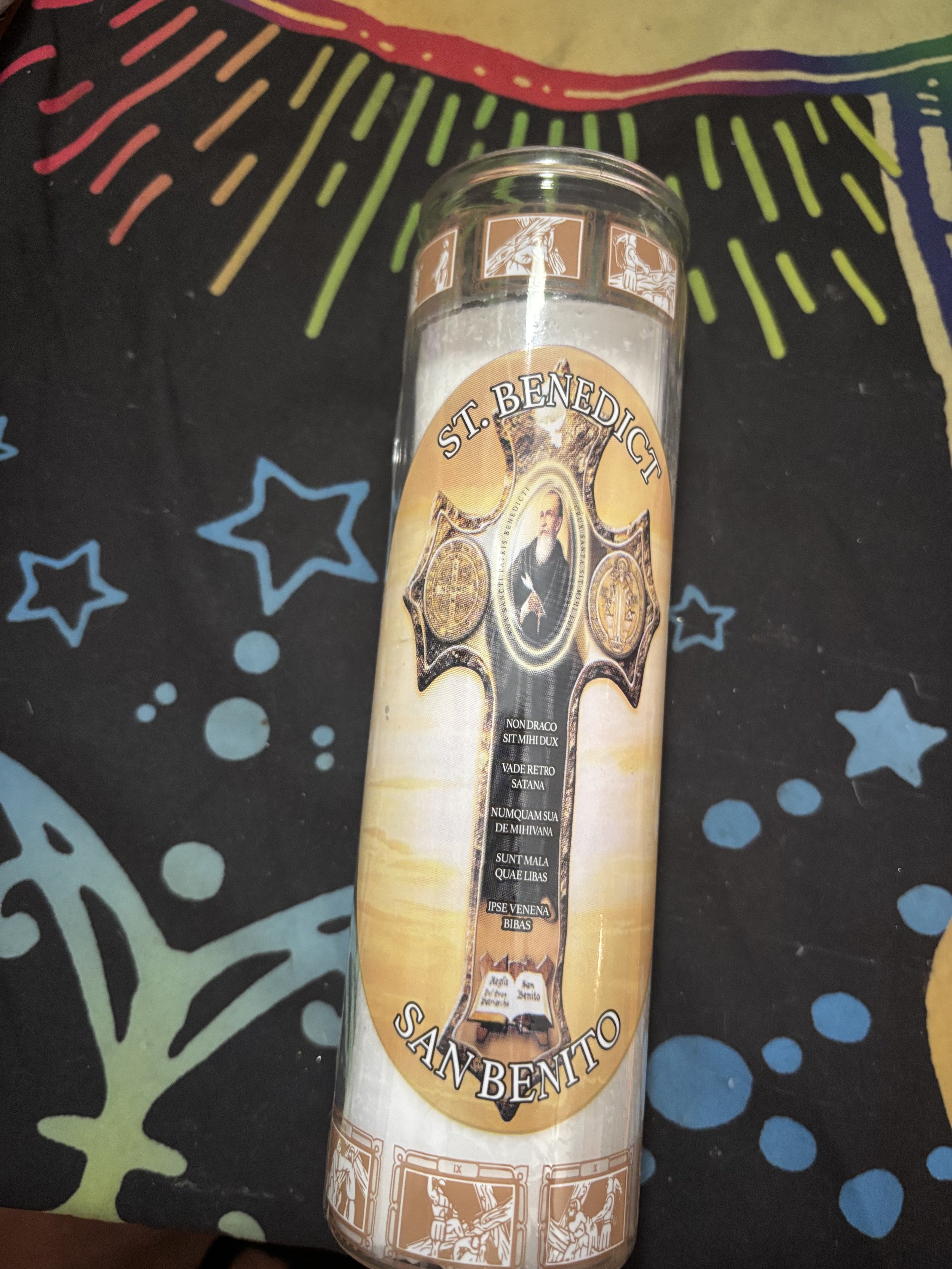 Saint Benedict candle