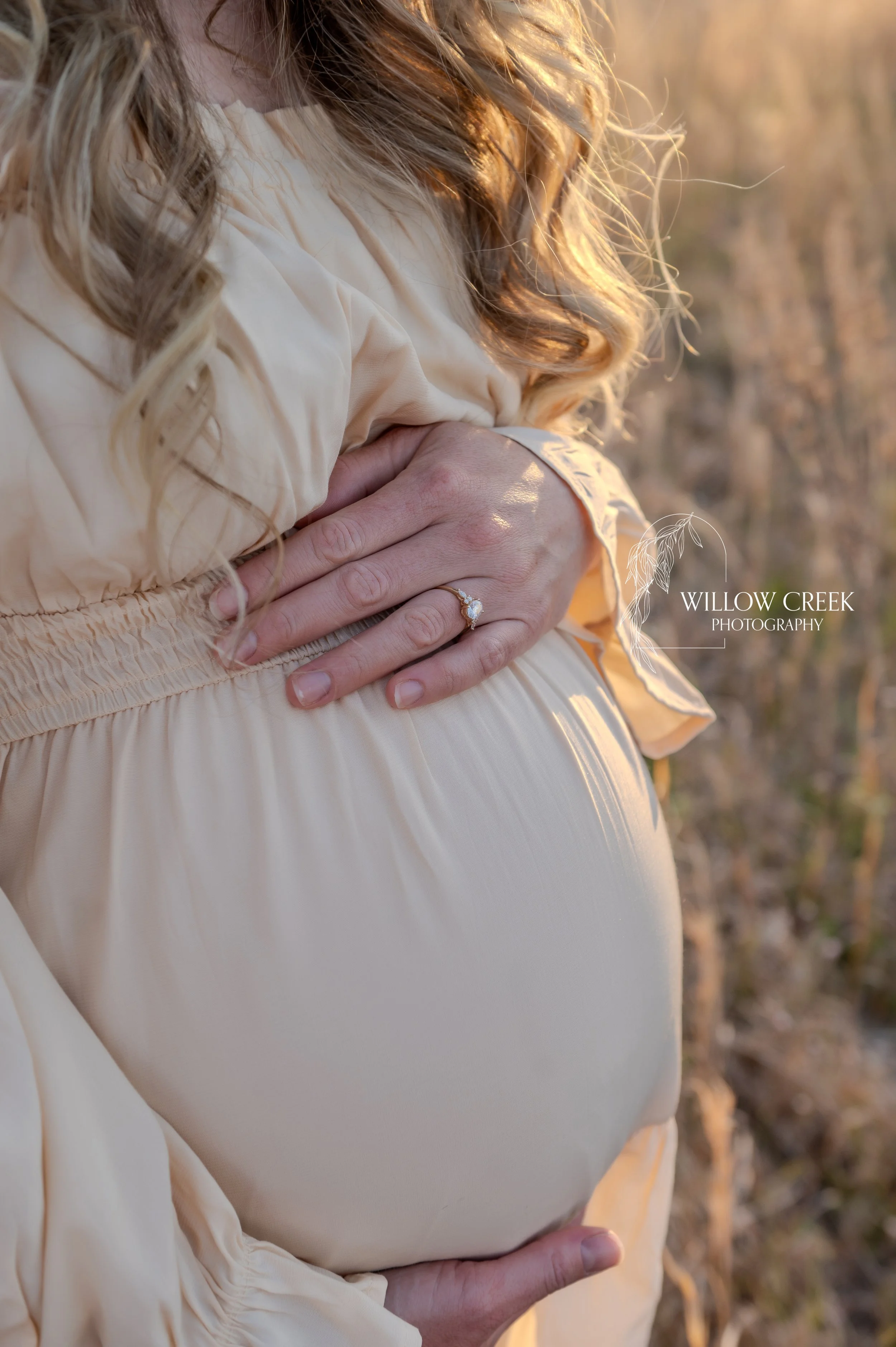Maternity Session in a field in Currie NC