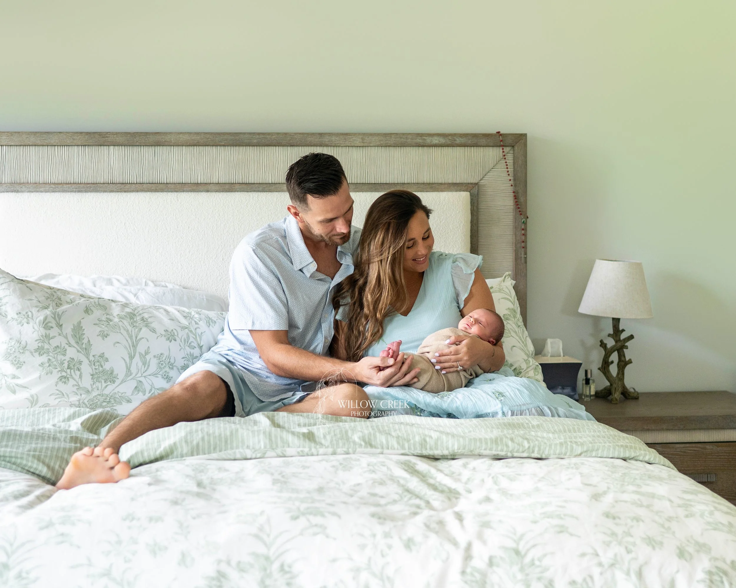 Relaxed in-home newborn photography session in Leland, NC