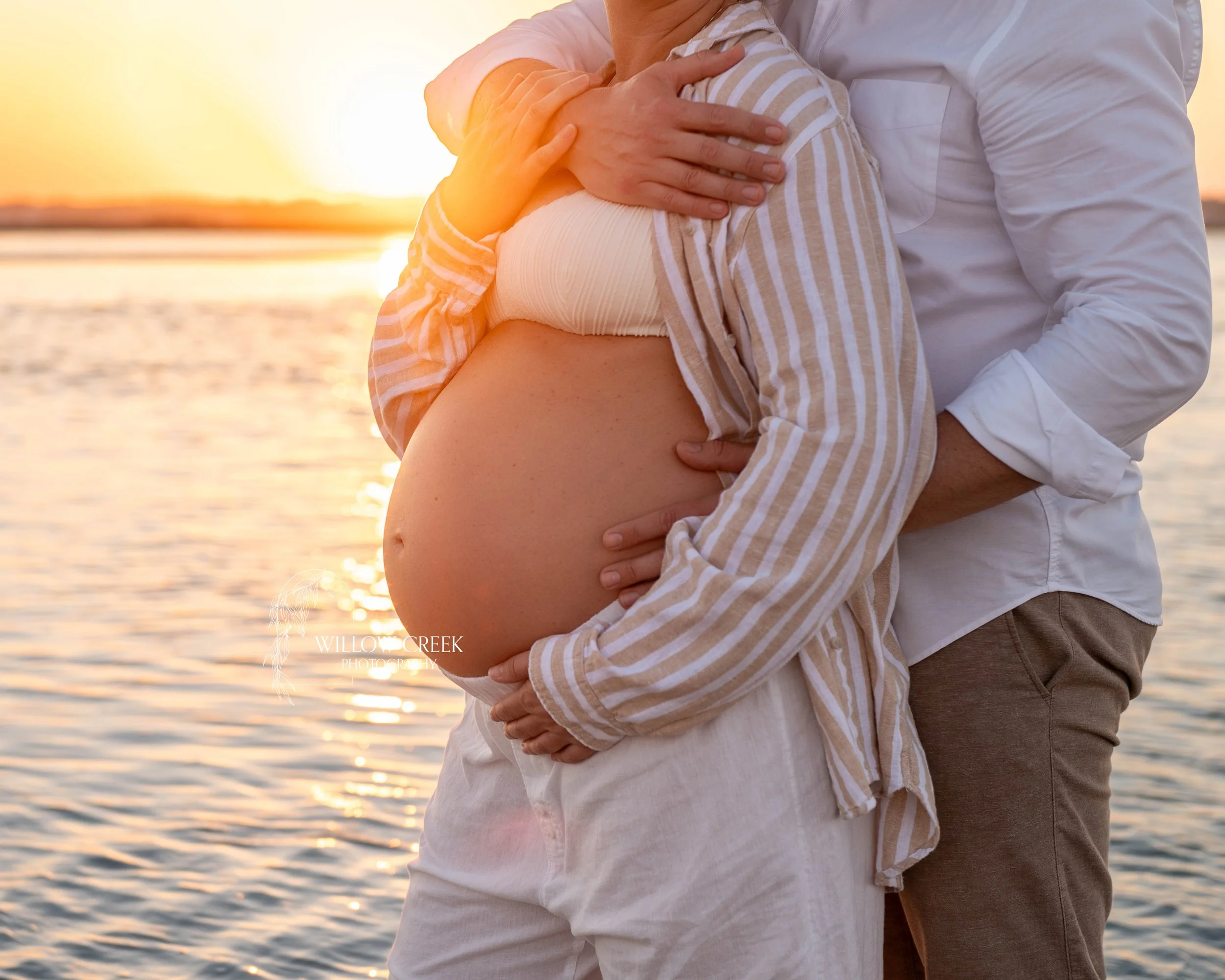 Beach maternity session near Hampstead, NC