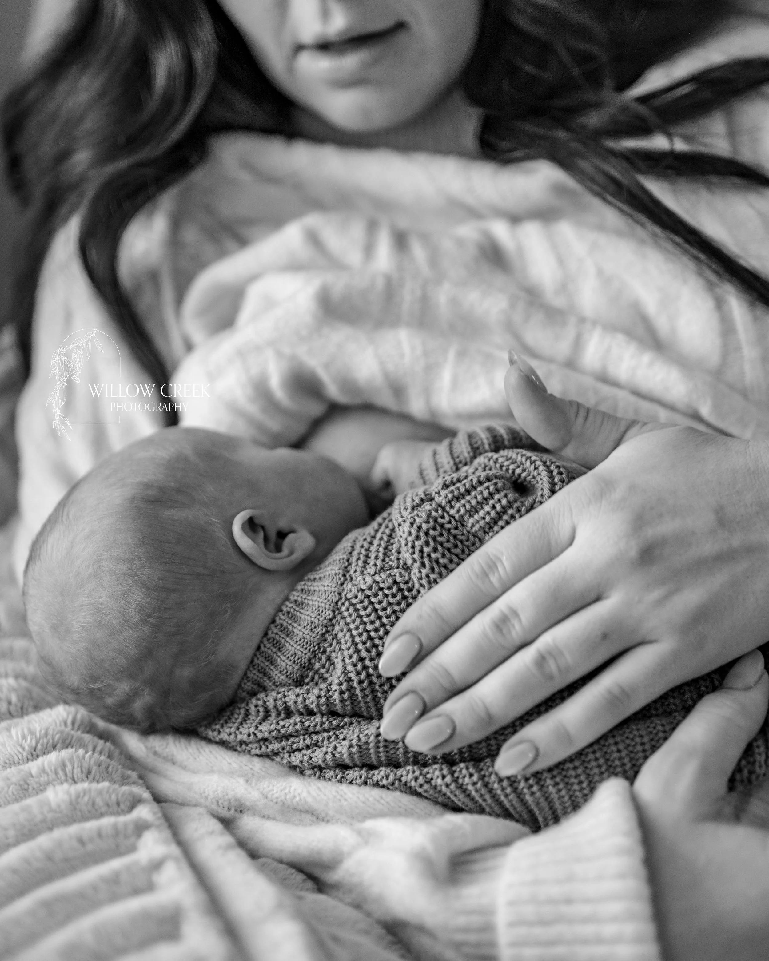 Nursing Photo In Home Newborn Session Wilmington NC