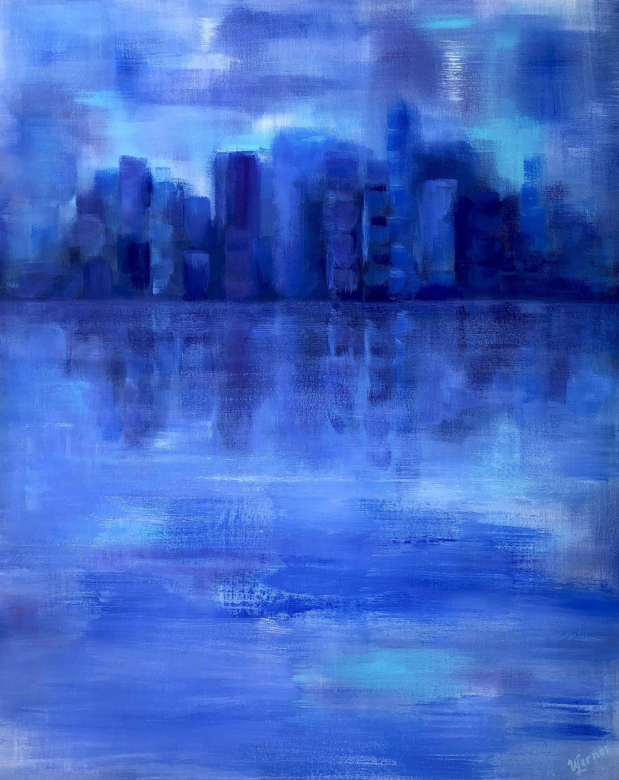 Purple City Shimmer - 30x24