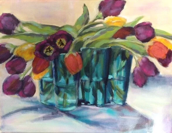Tulips in Aalto Vase - 18x24