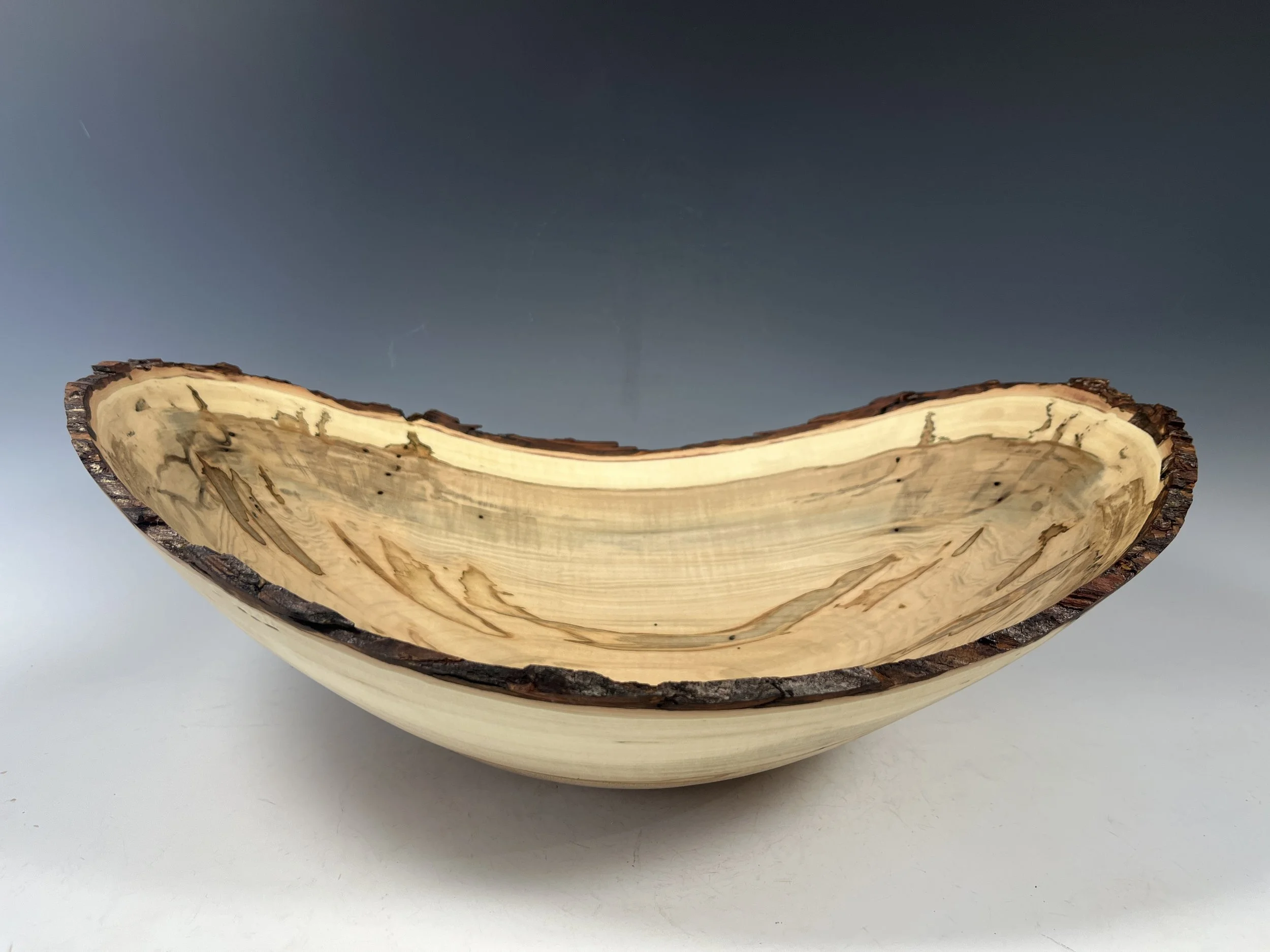 Natural Edge Ambrosia Maple Bowl Side View