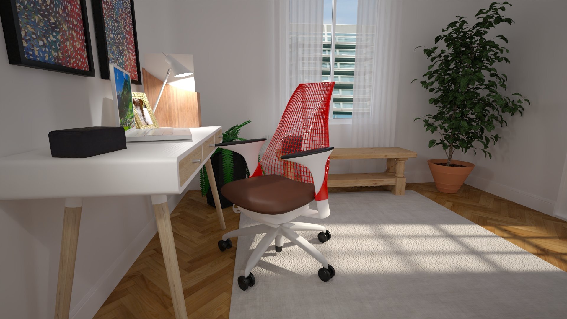 A high-quality task chair has adjustable lumbar support, armrests, seat depth, and height.