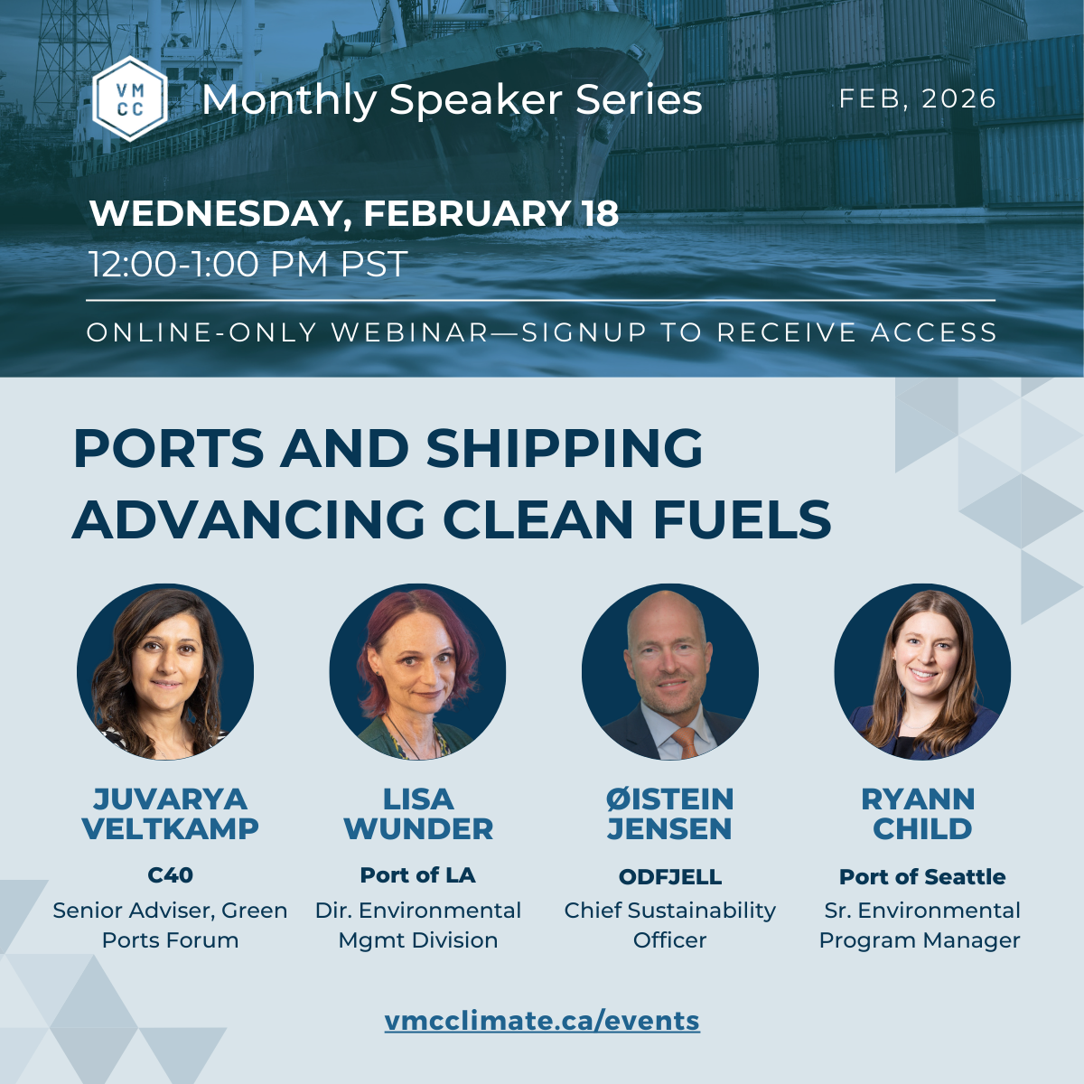 Monthly Speaker Series | Ports and Shipping Advancing Clean Fuels