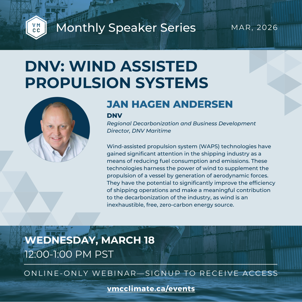 Monthly Speaker Series | DNV: Wind Assisted Propulsion Systems