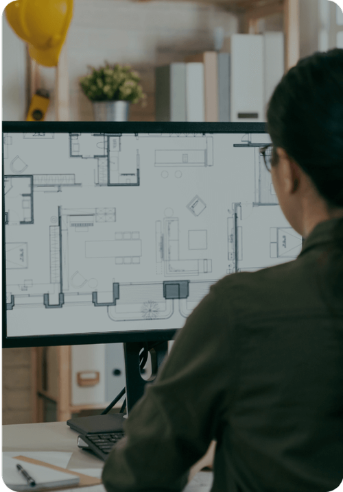 Designer on computer