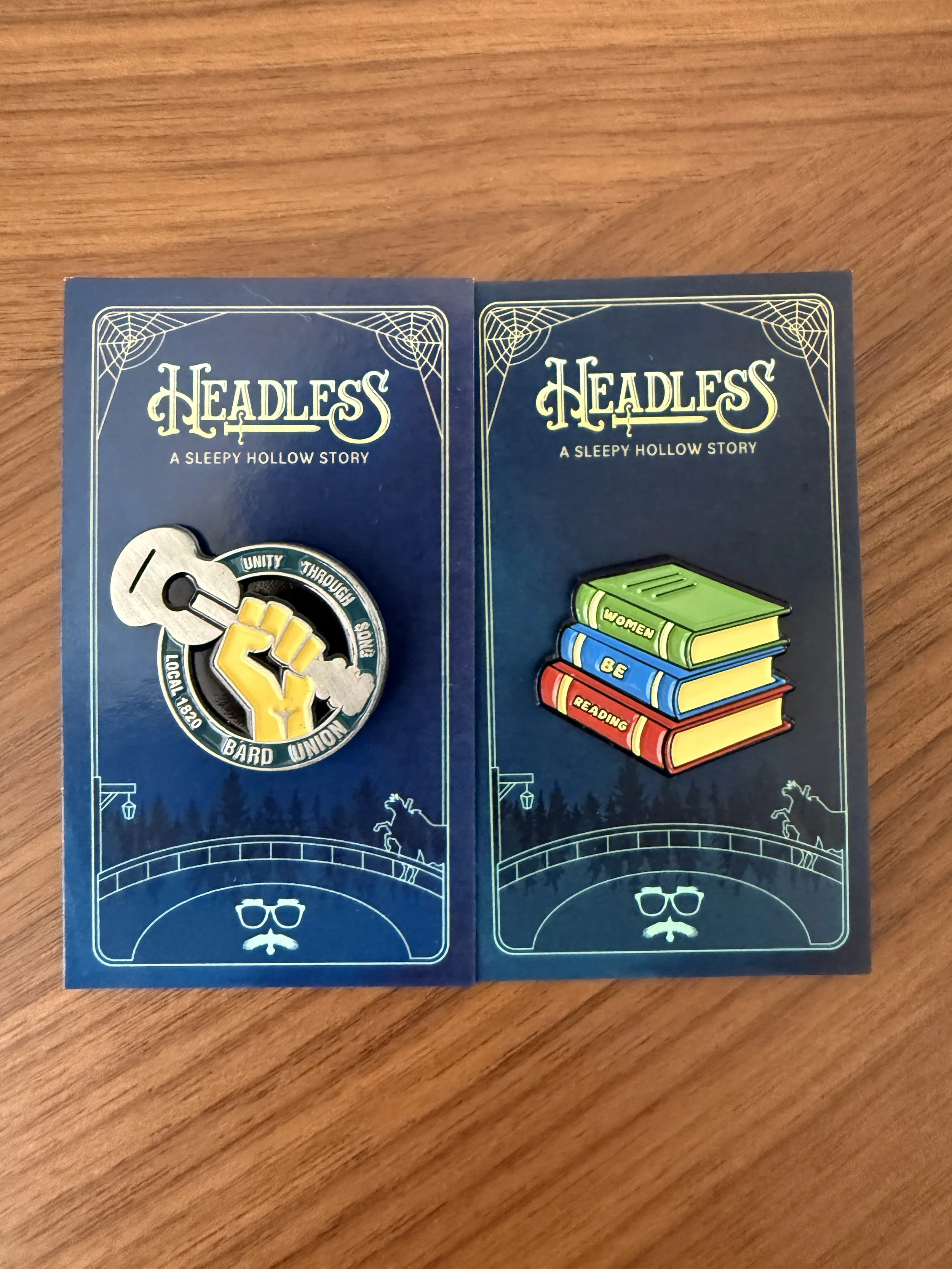 NEW Headless Enamel Pin 2-Pack