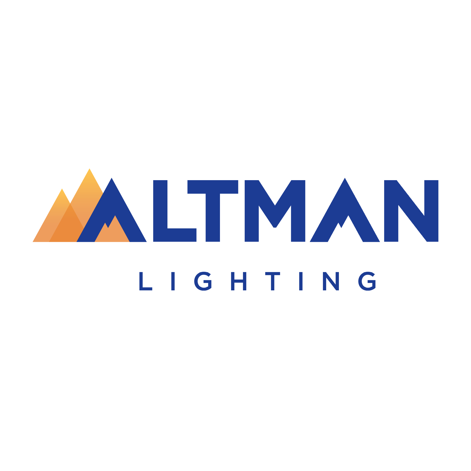 Altman Lighting logo featuring stylized orange and blue mountain peaks and the company name in blue text.