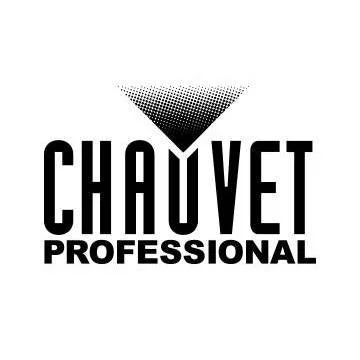 Logo for Chauvèt Professional with a downward-pointing triangle with a dot pattern above the brand name.