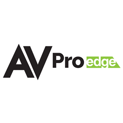 Logo with the words 'AV Pro Edge' in black and green text.