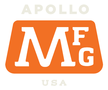 APOLLO MAG USA logo with white text on an orange background