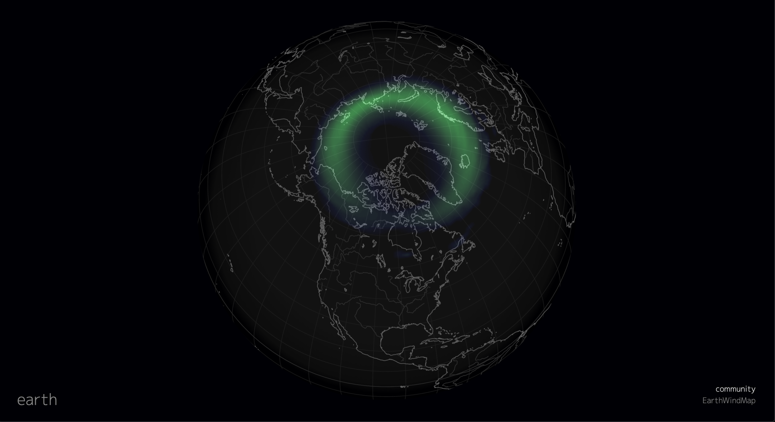earth.nullschool.net空间天气预报可视化截图
