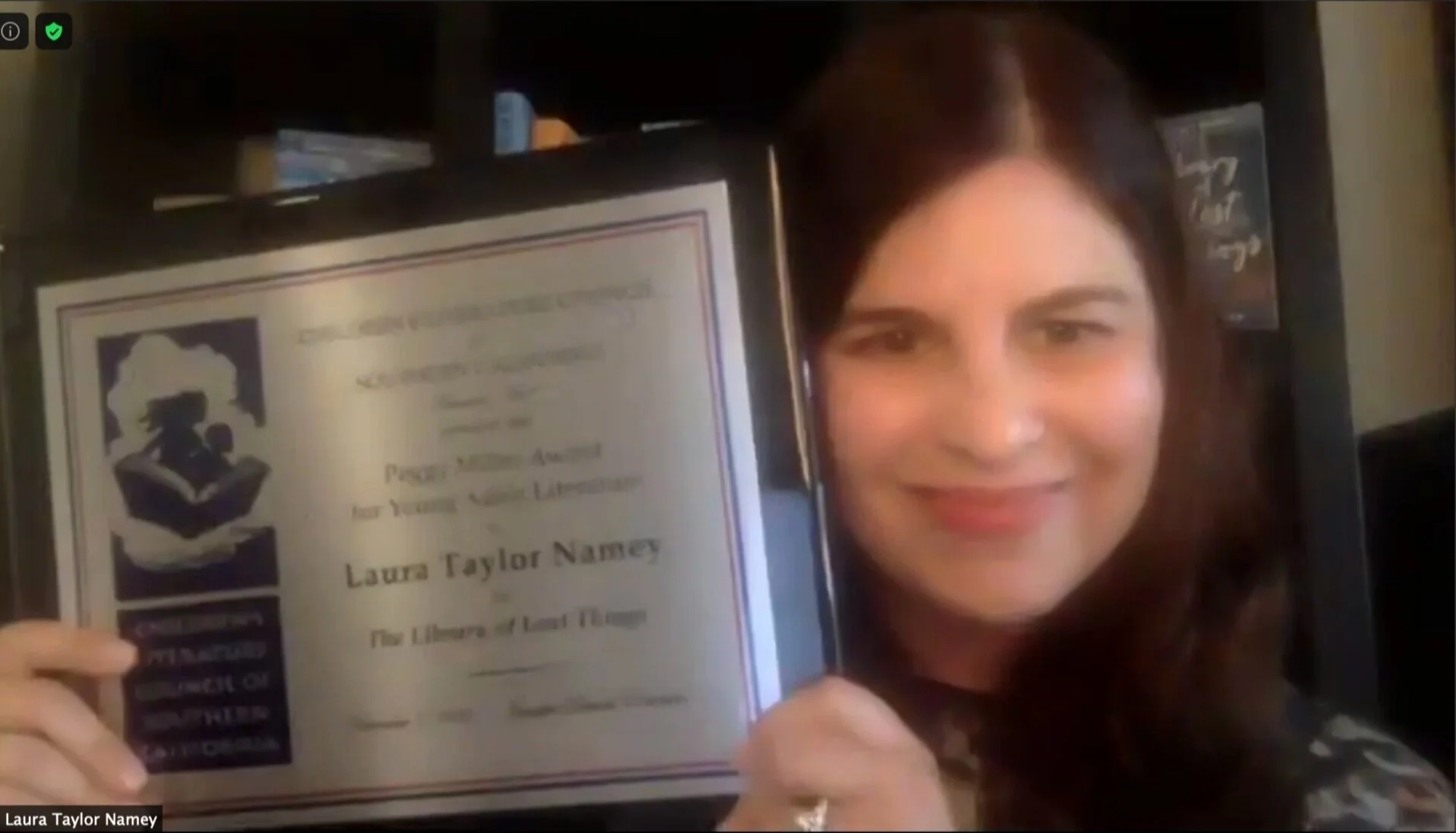 2020 Peggy Miller Award for Young Adult Literature Winner: Laura Taylor Namey
The Library of Lost Things