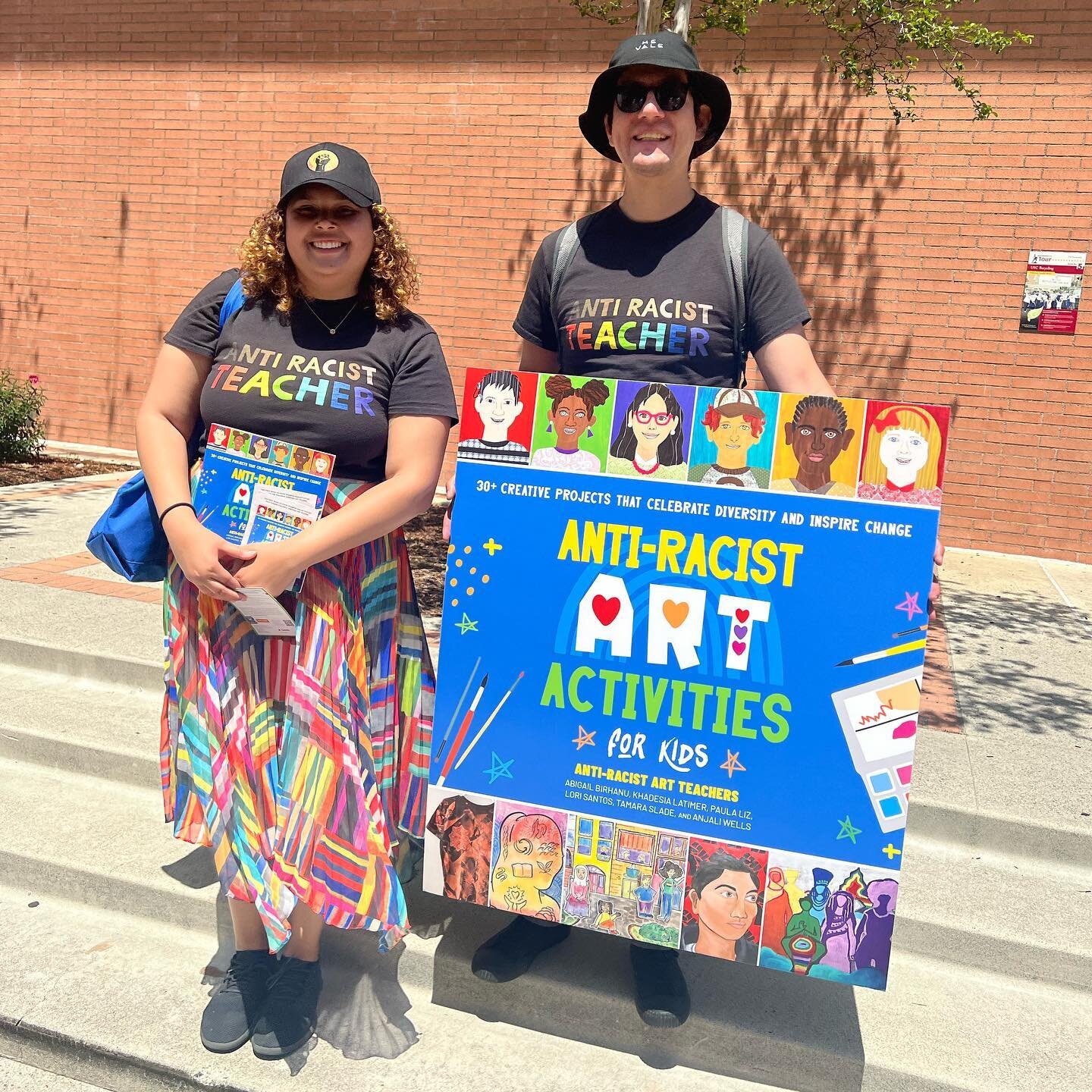 We made a new friend today! @teach4tamara was at #bookfest to hand out postcards about her new book ANTI-RACIST ART ACTIVITIES FOR KIDS by @antiracistartteachers Anti-Racist Art Teachers @ms_b_art_escapades @thebusybrushes @paulaliz.art @art4peacepro