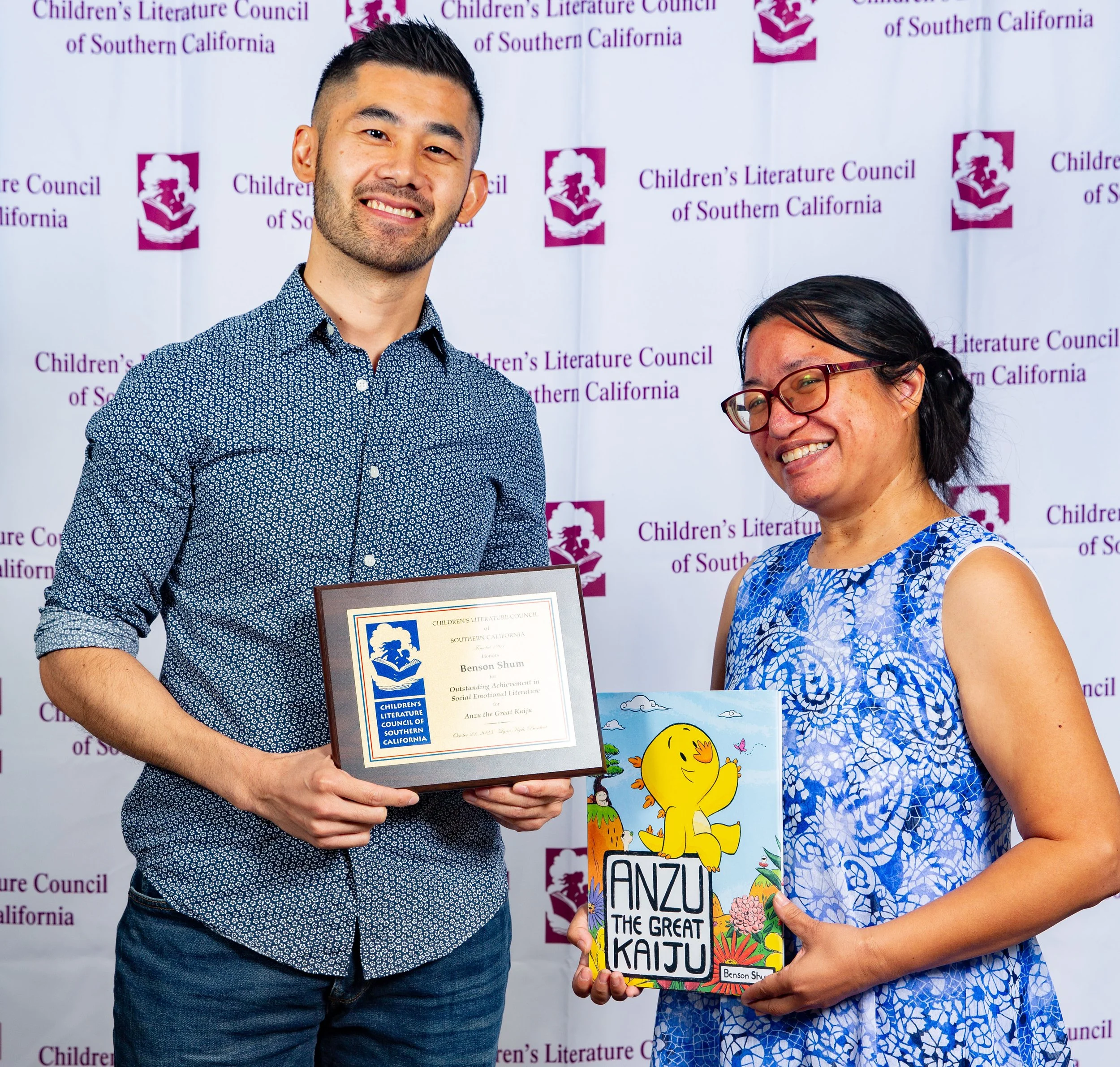 L to R: Award Winner Benson Shum and Award Committee Member Helen Fairman (Josh Steichmann)