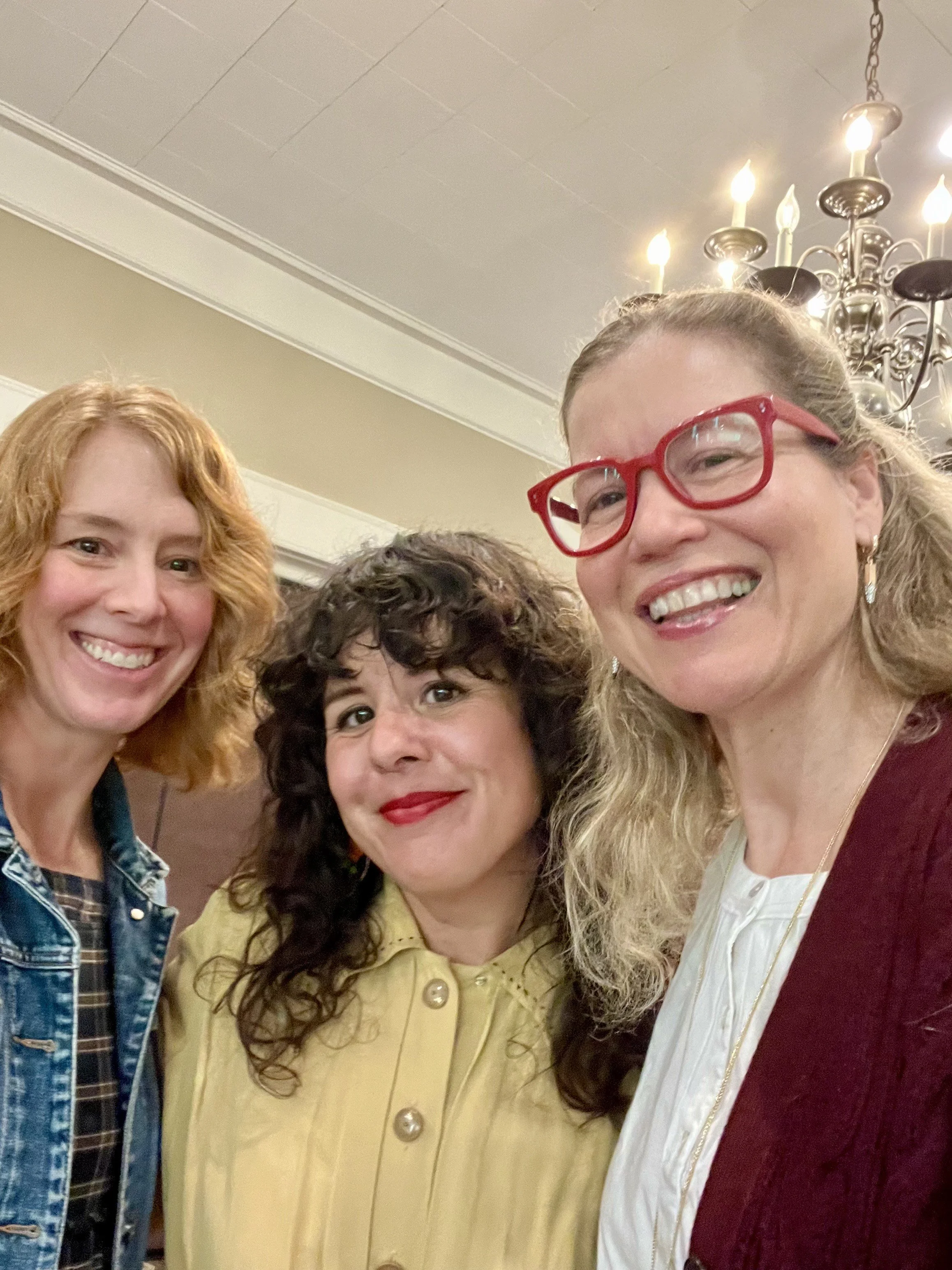Erin Orias, a bookseller at Village Well Books, Santa Monica Public Library's Gia Forsyth, and author & CLCSC Board member Nell Cross Beckerman enjoyed their first CLSCS awards ceremony together.