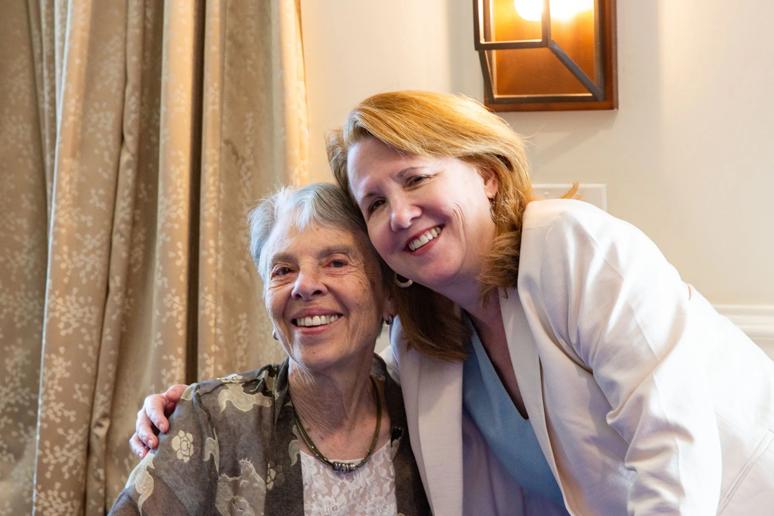 L to R: Authors Caroline Arnold and Dana Middleton (Josh Steichmann)