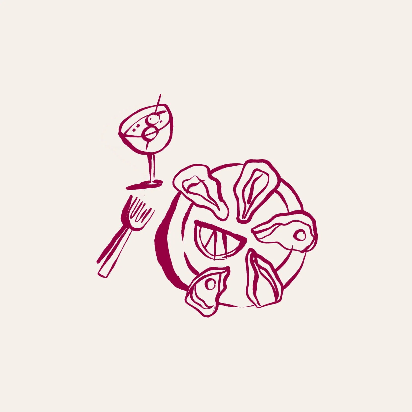 Illustration d'une assiette d'huitres