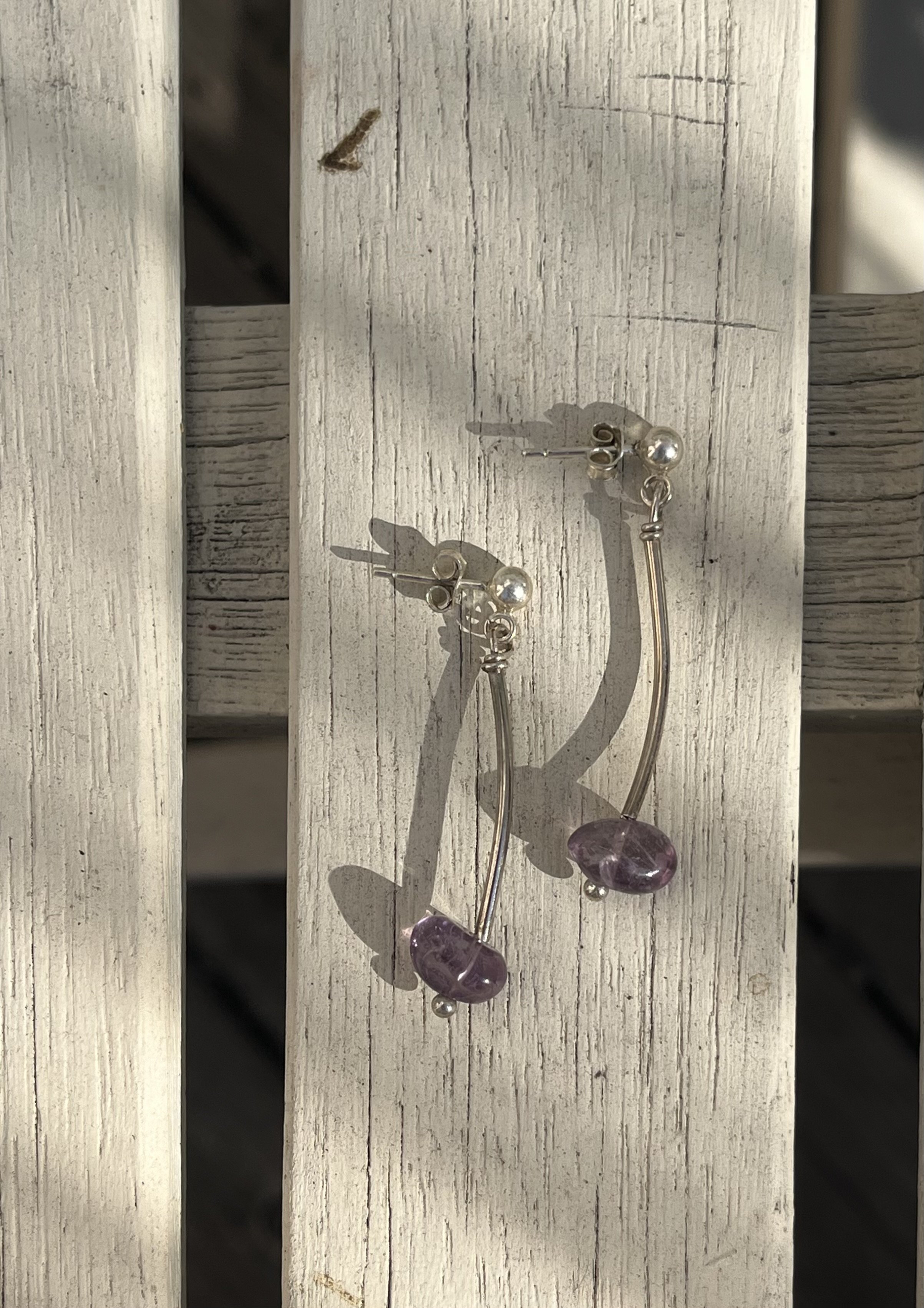 amethyst dewdrop earrings