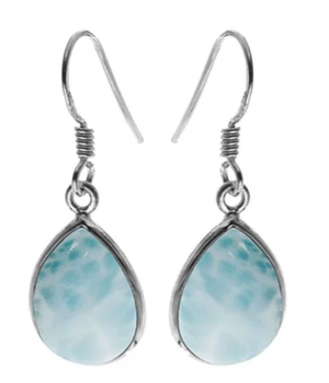 Large Single Teardrop Earrings - Larimar