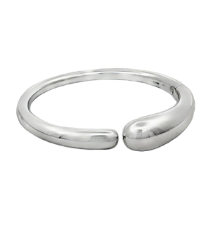 Silver Hinged Bombe Bracelet