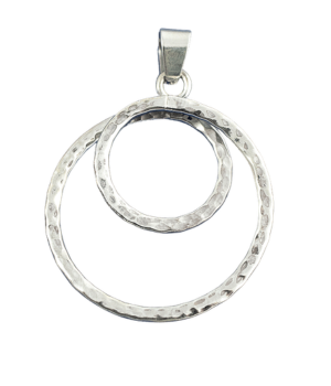 Hammered Open Circle Pendant