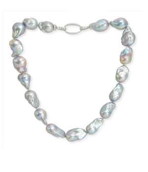 Grey Fireball Pearl Necklace