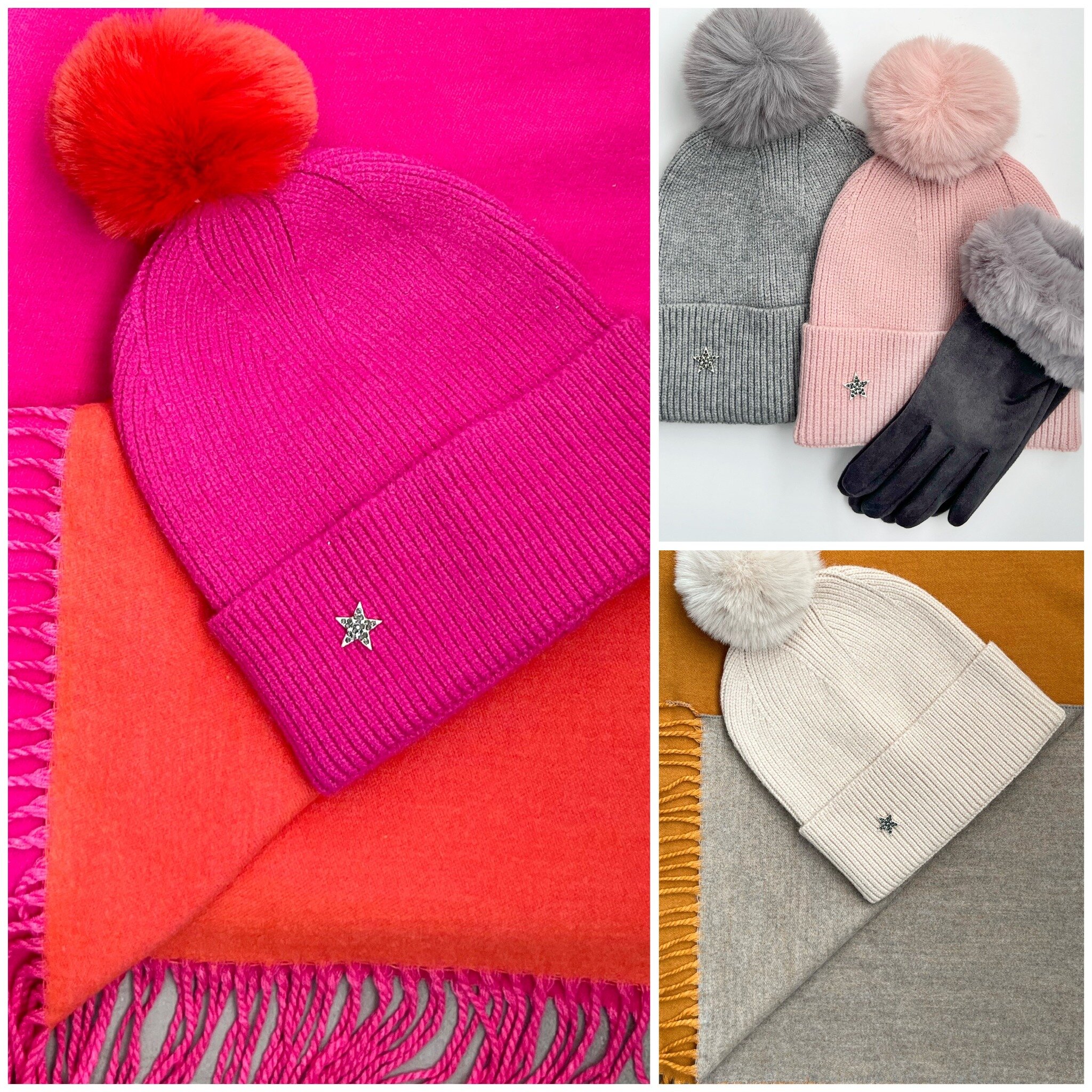 🎶 🎄On the 3rd day of Advent my true love sent to me&hellip;&hellip;..
3 Pom Pom Hats&hellip;.
2 Stylish Gloves&hellip;&hellip;. 
AND
a semi-precious pendant just for me!🎶🎄