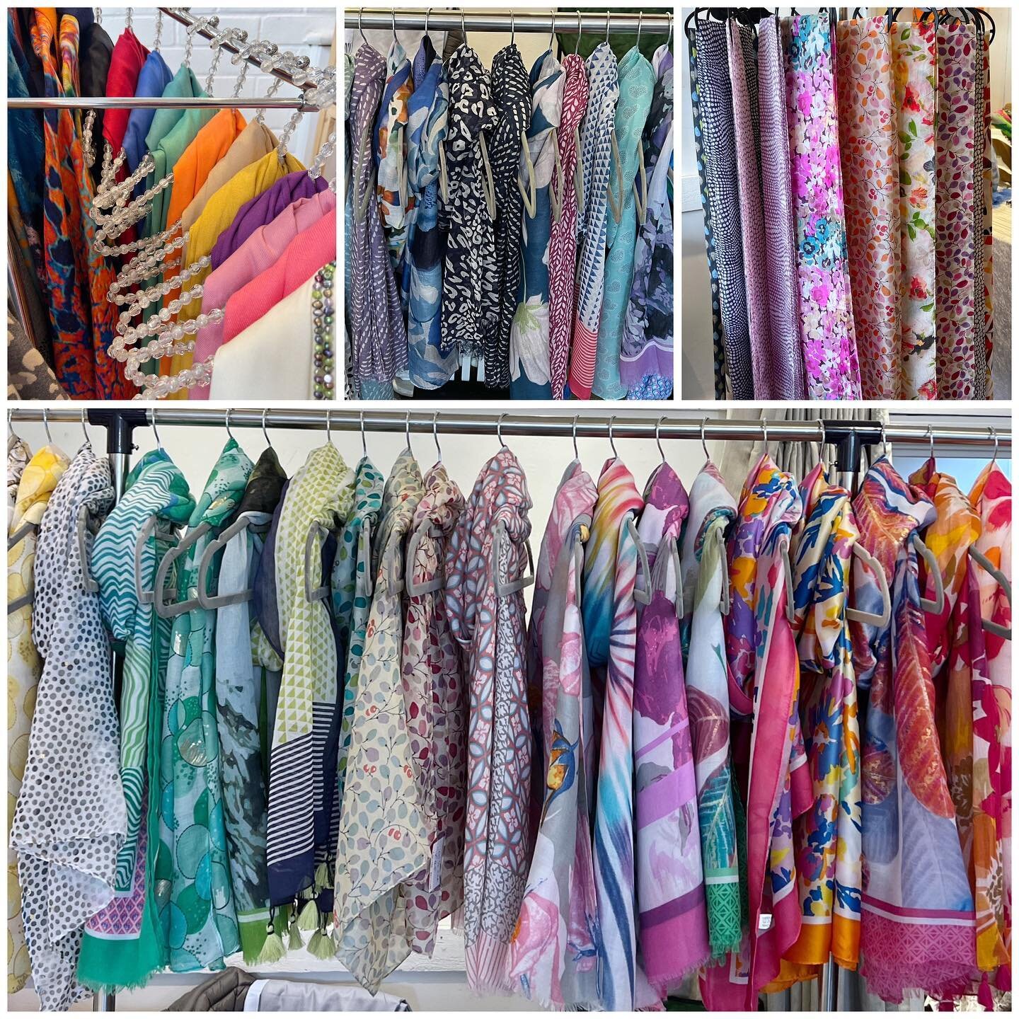 Scarves are a fabulous way of changing up an outfit or adding a pop of colour. 

Loads of colours and prints to suit all tastes.  #casualglam #harpendenmums #harpendenlife #colourfulscarves #everydaystylebook #scarvesfordays #fashionover40 #fashionov